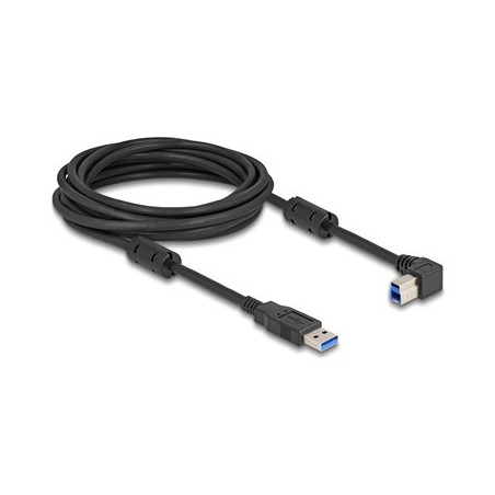 Delock - Kabel USB - USB typ A (M) do USB Type B (M) pravoúhlý - USB 3.0 - 5 m - up to 5 Gbps data transfer rate, pozlacené