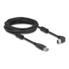 Delock - Kabel USB - USB typ A (M) do USB Type B (M) pravoúhlý - USB 3.0 - 5 m - up to 5 Gbps data transfer rate, pozlacené