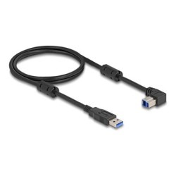 Delock - Kabel USB - USB typ A (M) do USB Type B (M) dolu zahnutý - USB 3.0 - 1 m - up to 5 Gbps data transfer rate, pozlacené
