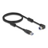 Delock - Kabel USB - USB typ A (M) do USB Type B (M) dolu zahnutý - USB 3.0 - 1 m - up to 5 Gbps data transfer rate, pozlacené