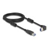 Delock - Kabel USB - USB typ A (M) rovné do USB Type B (M) pravoúhlý - USB 3.0 - 2 m - up to 5 Gbps data transfer rate - cerná