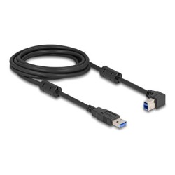 Delock - Kabel USB - USB typ A (M) rovné do USB Type B (M) pravoúhlý - USB 3.0 - 3 m - up to 5 Gbps data transfer rate - cerná