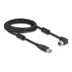Delock - Kabel USB - USB typ A (M) do USB Type B (M) dolu zahnutý - USB 3.0 - 3 m - up to 5 Gbps data transfer rate, pozlacené