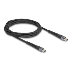Delock - USB kabel - 24 pin USB-C (M) do 24 pin USB-C (M) - USB 2.0 - 20 V - 3 A - 2 m - USB Power Delivery (60W), podpora