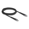Delock - USB kabel - 24 pin USB-C (M) do 24 pin USB-C (M) - USB 2.0 - 20 V - 3 A - 2 m - USB Power Delivery (60W), podpora