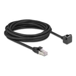 Delock - Sítový prodlužovací kabel - RJ-45 (M) do RJ-45 (F) zkosené - 5 m - 6 mm - stínené F/UTP - CAT 6 - podpora Gigabit