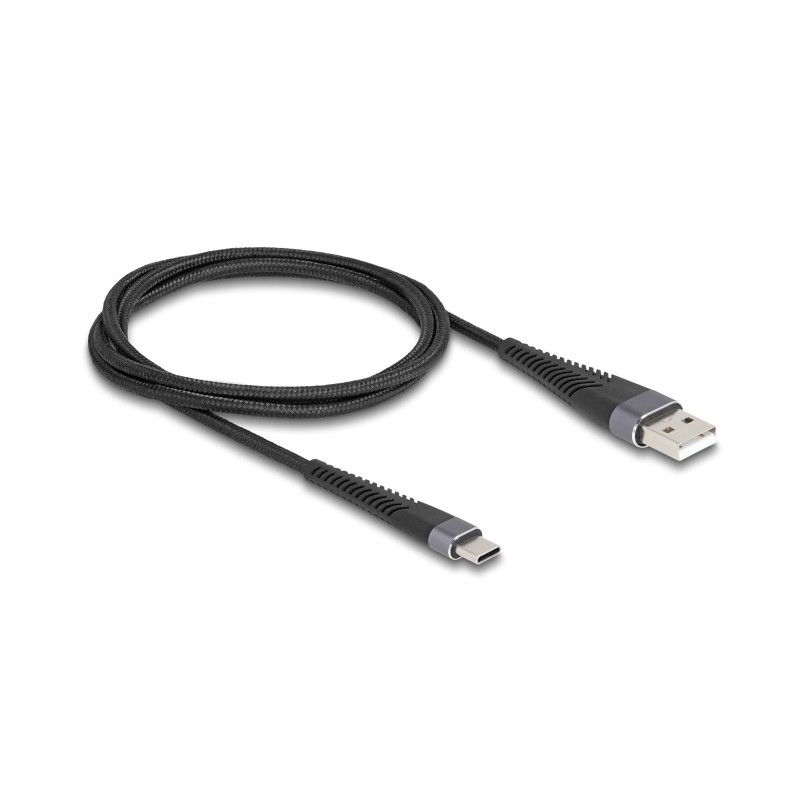 Delock - USB kabel - USB (M) do 24 pin USB-C (M) - USB 2.0 - 20 V - 3 A - 1 m - up to 480 Mbps, Rychlé nabíjení až 60W