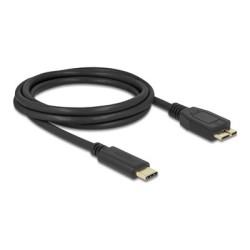 Delock - USB kabel - 24 pin USB-C (M) do Micro-USB Type B (M) - 3 A - 2 m - up to 5 Gbps data transfer rate - cerná