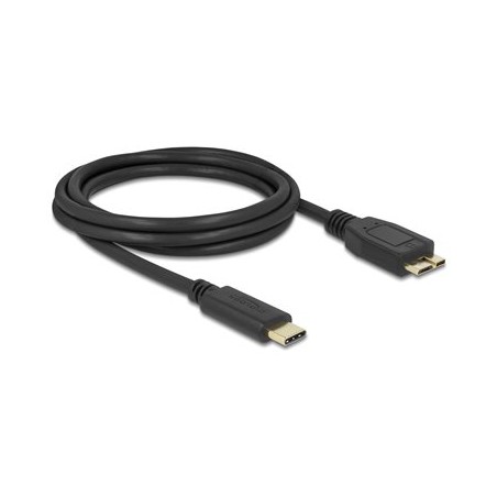 Delock - USB kabel - 24 pin USB-C (M) do Micro-USB Type B (M) - 3 A - 2 m - up to 5 Gbps data transfer rate - cerná