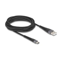 Delock - USB kabel - USB (M) do 24 pin USB-C (M) - USB 2.0 - 20 V - 3 A - 3 m - cerná