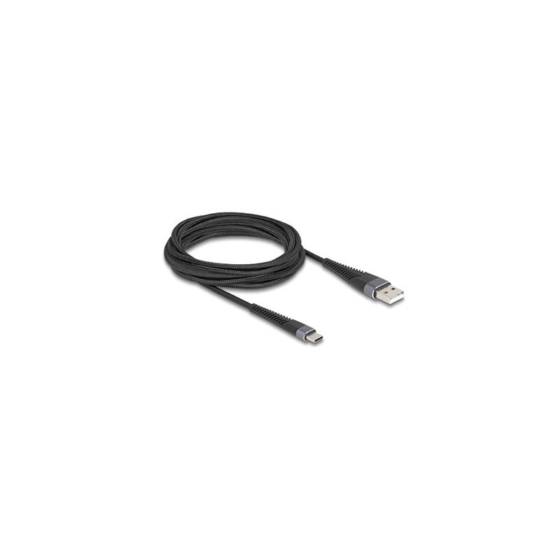 Delock - USB kabel - USB (M) do 24 pin USB-C (M) - USB 2.0 - 20 V - 3 A - 3 m - cerná