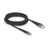 Delock - USB kabel - USB (M) do 24 pin USB-C (M) - USB 2.0 - 20 V - 3 A - 3 m - cerná