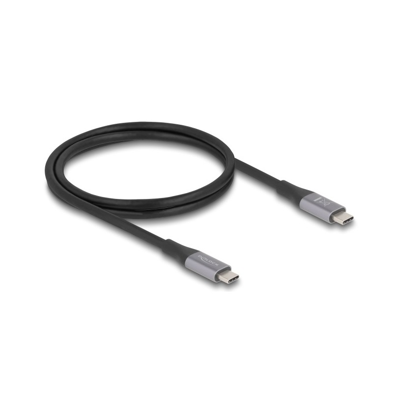 Delock - USB kabel - 24 pin USB-C (M) do 24 pin USB-C (M) - USB4 / Thunderbolt 3 - 20 V - 5 A - 1 m - booster signálu, podpora