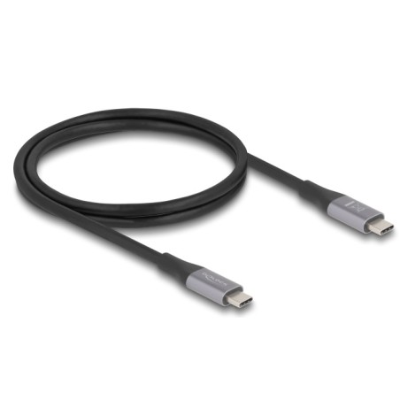 Delock - USB kabel - 24 pin USB-C (M) do 24 pin USB-C (M) - USB4 / Thunderbolt 3 - 20 V - 5 A - 1 m - booster signálu, podpora