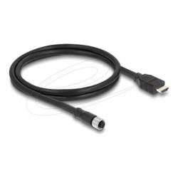 Delock - Kabel adaptéru - 17 pin M12 se zdírkami (female) do HDMI s piny (male) - 1 m - odstínený - cerná - 1080p podpora 60 Hz