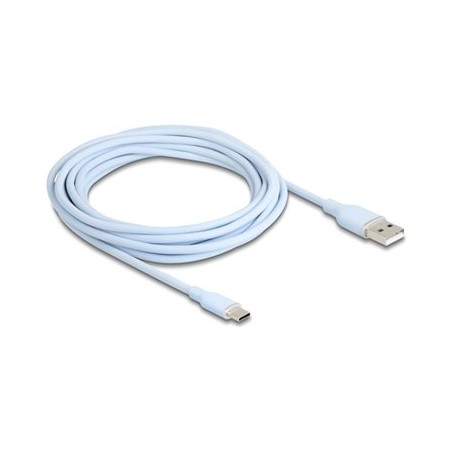 Delock - USB kabel - USB (M) do 24 pin USB-C (M) - USB 2.0 - 3 A - 4 m - modrá