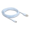Delock - USB kabel - USB (M) do 24 pin USB-C (M) - USB 2.0 - 3 A - 4 m - modrá