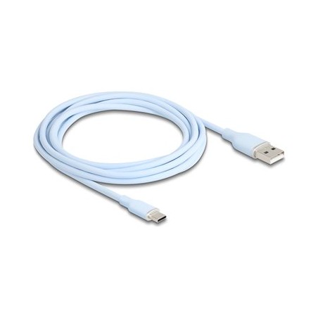 Delock - USB kabel - USB (M) do 24 pin USB-C (M) - USB 2.0 - 3 A - 2.5 m - modrá