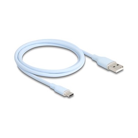 Delock - USB kabel - USB (M) do 24 pin USB-C (M) - USB 2.0 - 3 A - 1 m - modrá