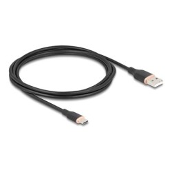 Delock - USB kabel - USB (M) do 24 pin USB-C (M) - USB 2.0 - 3 A - 2.5 m - cerná
