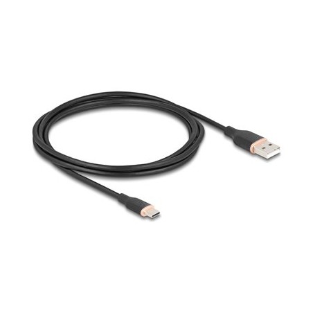 Delock - USB kabel - USB (M) do 24 pin USB-C (M) - USB 2.0 - 3 A - 2.5 m - cerná
