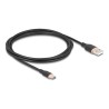 Delock - USB kabel - USB (M) do 24 pin USB-C (M) - USB 2.0 - 3 A - 2.5 m - cerná