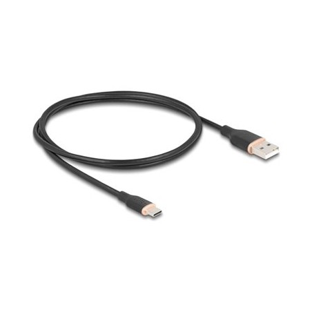 Delock - USB kabel - USB (M) do 24 pin USB-C (M) - USB 2.0 - 3 A - 1 m - cerná
