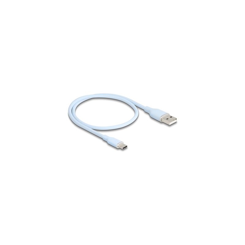 Delock - USB kabel - USB (M) do 24 pin USB-C (M) - USB 2.0 - 3 A - 50 cm - modrá