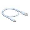 Delock - USB kabel - USB (M) do 24 pin USB-C (M) - USB 2.0 - 3 A - 50 cm - modrá