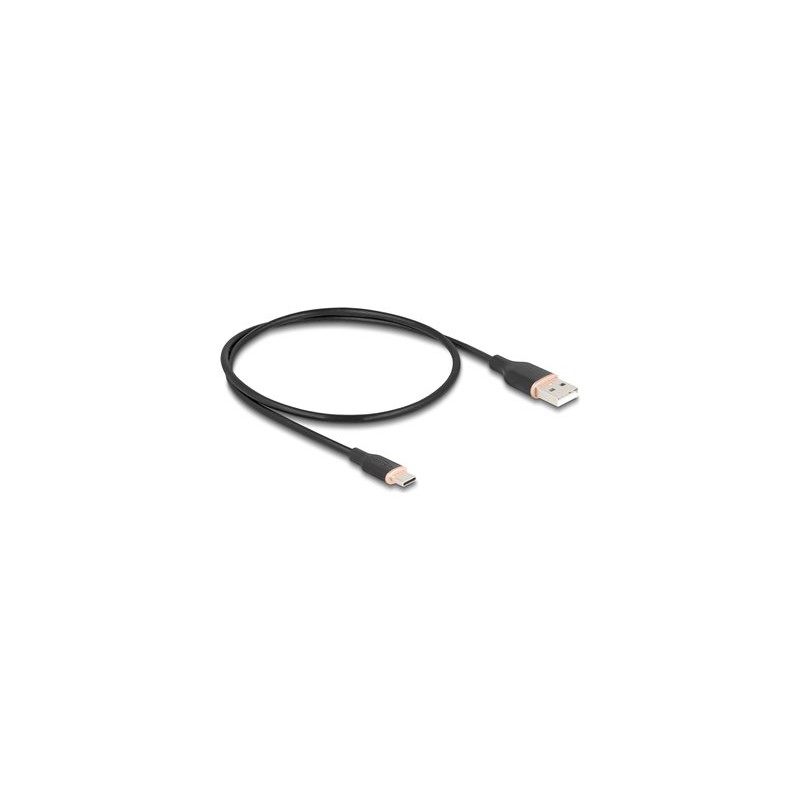 Delock - USB kabel - USB (M) do 24 pin USB-C (M) - USB 2.0 - 3 A - 50 cm - cerná