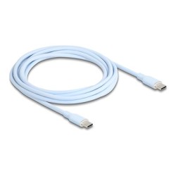 Delock - USB kabel - 24 pin USB-C (M) do 24 pin USB-C (M) - USB 2.0 - 20 V - 3 A - 2.5 m - USB Power Delivery (60W), podpora