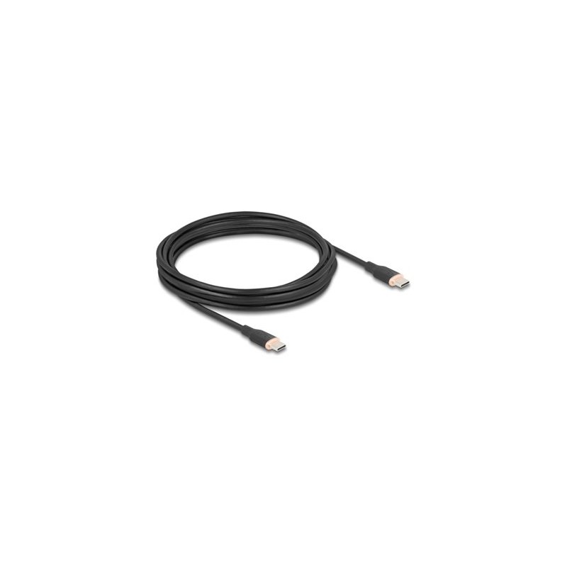 Delock - USB kabel - 24 pin USB-C (M) do 24 pin USB-C (M) - USB 2.0 - 20 V - 3 A - 4 m - USB Power Delivery (60W), podpora