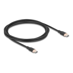 Delock - USB kabel - 24 pin USB-C (M) do 24 pin USB-C (M) - USB 2.0 - 20 V - 3 A - 2.5 m - USB Power Delivery (60W), podpora