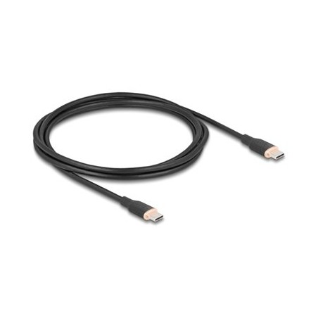 Delock - USB kabel - 24 pin USB-C (M) do 24 pin USB-C (M) - USB 2.0 - 20 V - 3 A - 2.5 m - USB Power Delivery (60W), podpora