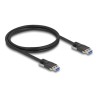 Delock - Kabel USB - USB typ A (M) do USB typ A (M) - 1 m - krídlové šrouby, up to 5 Gbps data transfer rate - cerná