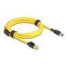 Delock - Sítový kabel - RJ-45 (M) do 8pinový mini I/O typ 2 (M) d-shape - 2 m - 6.5 mm - odstínený - CAT 6 - žlutá