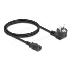 Delock - Elektrický kabel - power CEE 7/7 pravoúhlý do power IEC 60320 C13 - 250 V - 6 A - 1 m - cerná