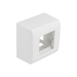 Delock - Easy 45 - box s montáží na povrch - 2 moduly - bílá, RAL 9003