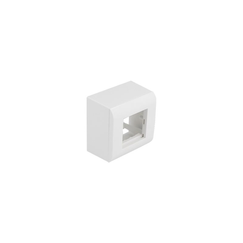 Delock - Easy 45 - box s montáží na povrch - 2 moduly - bílá, RAL 9003