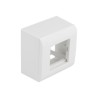Delock - Easy 45 - box s montáží na povrch - 2 moduly - bílá, RAL 9003