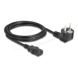 Delock - Elektrický kabel - power CEE 7/7 pravoúhlý do power IEC 60320 C13 - 250 V - 6 A - 2 m - cerná
