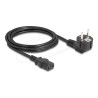Delock - Elektrický kabel - power CEE 7/7 pravoúhlý do power IEC 60320 C13 - 250 V - 6 A - 2 m - cerná
