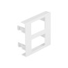 Delock - Easy 45 - zacvakávací modul - 45 x 45 mm, hranatý výřez 17 x 24,3 mm - 2 oddíly - bílá (balení 5)