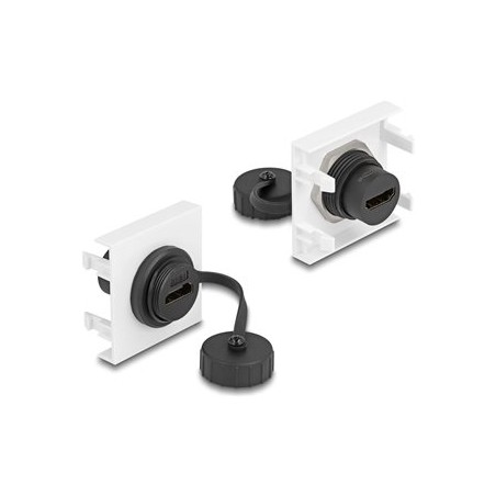 Delock - Easy 45 - zacvakávací modul - 45 x 45 mm - HDMI - 1 audio / video zásuvka - 1 modul - bílá, RAL 9003