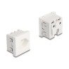 Delock - Easy 45 - výstupní zásuvka - uzemnená, 45 x 45 mm - 2P - Typ 13 - s klapkami - 1 napájecí zásuvka - 10 A - AC 250 V