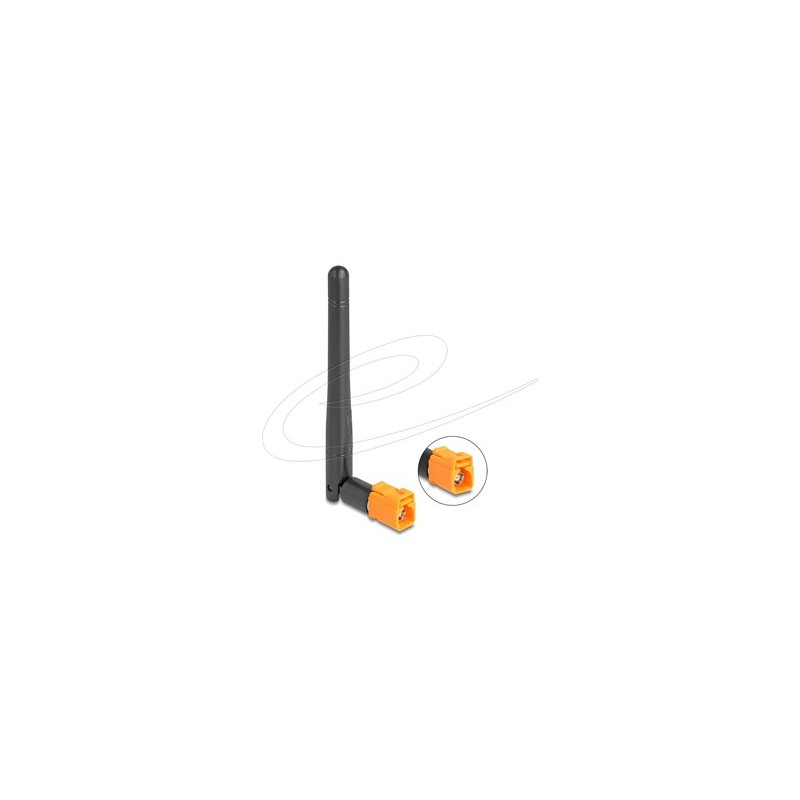 Delock - Anténa - dipolární - Wi-Fi - 2.5 dBi (for 2.4 - 2.5 GHz), 3 dBi (pro 5,15 - 5,875 GHz) - všesmerová