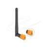 Delock - Anténa - dipolární - Wi-Fi - 2.5 dBi (for 2.4 - 2.5 GHz), 3 dBi (pro 5,15 - 5,875 GHz) - všesmerová