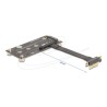 Delock - Adaptér rozhraní - 90° úhel, s kabelem 10 cm - M.2 - M.2 Card - PCIe 3.0 - cerná