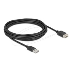 Delock - Prodlužovací šnura USB - USB (M) reverzní do USB (F) reverzní - USB 2.0 - 5 m - snadný USB - cerná
