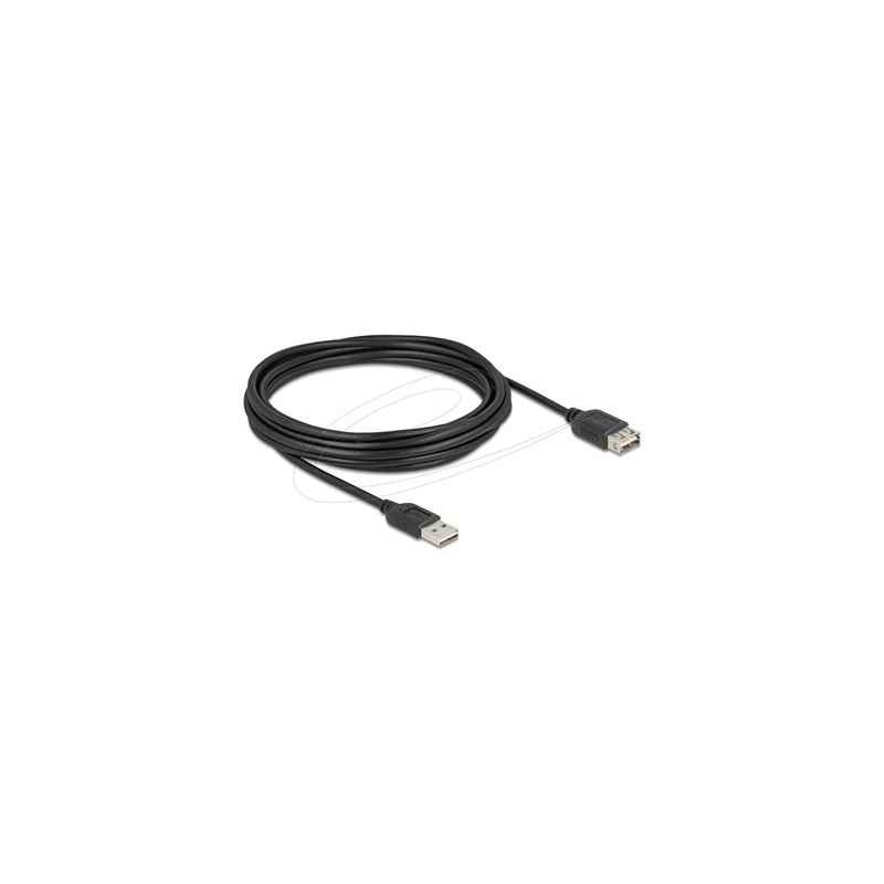 Delock - Prodlužovací šnura USB - USB (M) reverzní do USB (F) reverzní - USB 2.0 - 5 m - snadný USB - cerná